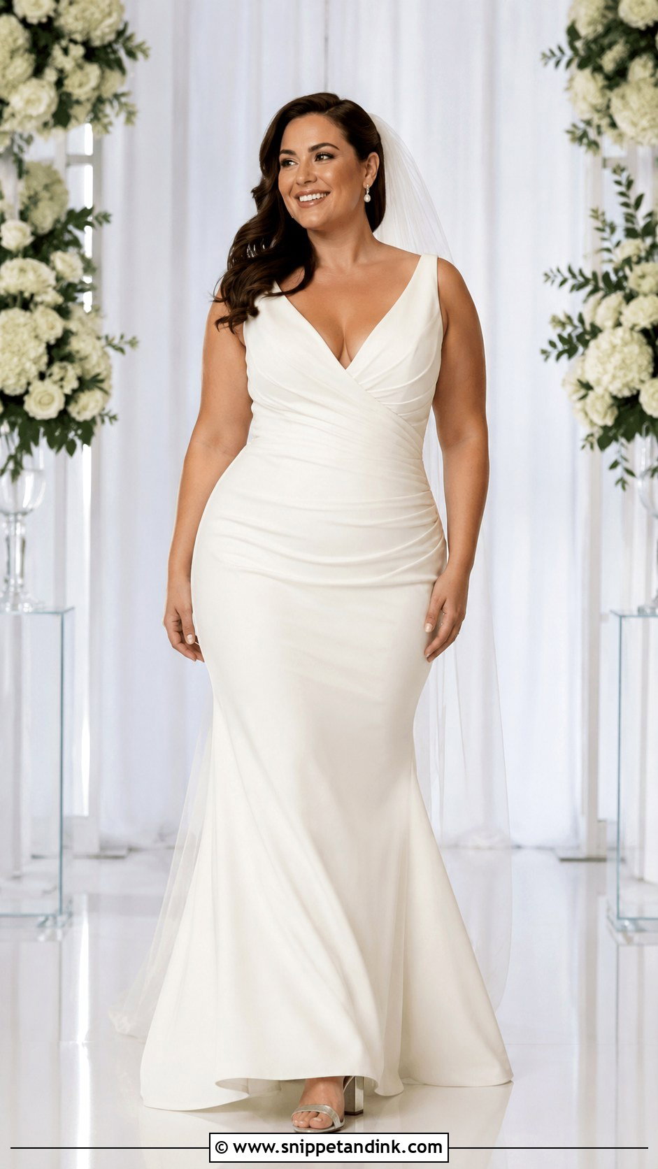 Ruched Waist Wedding Dress - Snippet and Ink - 20 Apple Shape Wedding Dress Ideas