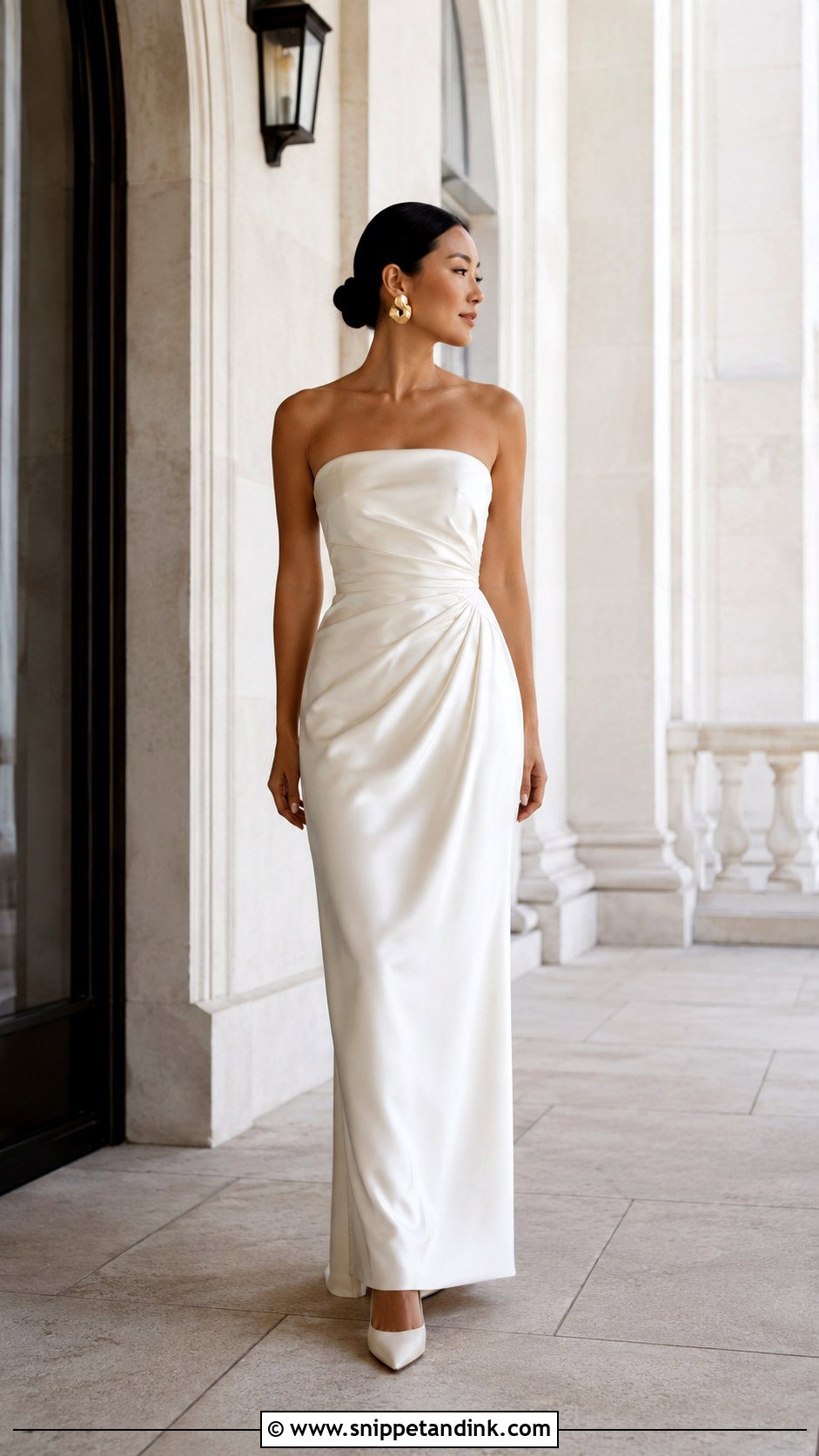 Ruched Wedding Dress - Snippet and Ink - 25 Textured Wedding Dress Ideas