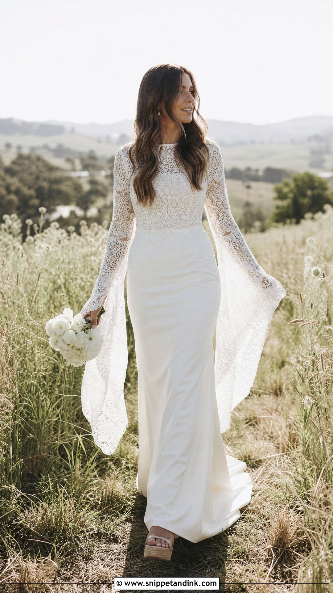 Rue De Seine Bell Sleeve Wedding Dress - Snippet and Ink - 25 Rue De Seine Wedding Dress Ideas