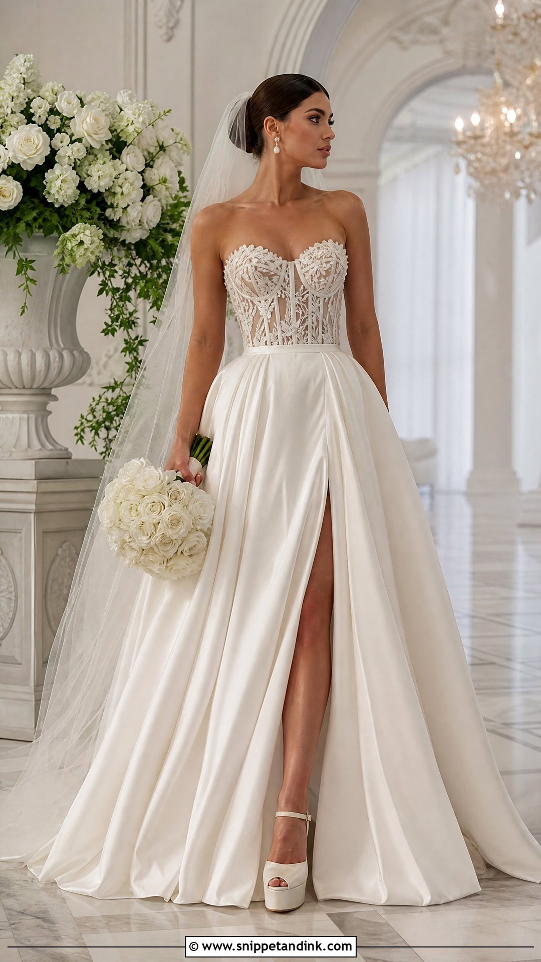 Rue De Seine Bridal Corset Gown With Full Skirt - Snippet and Ink - 20 Rue De Seine Bridal Ideas