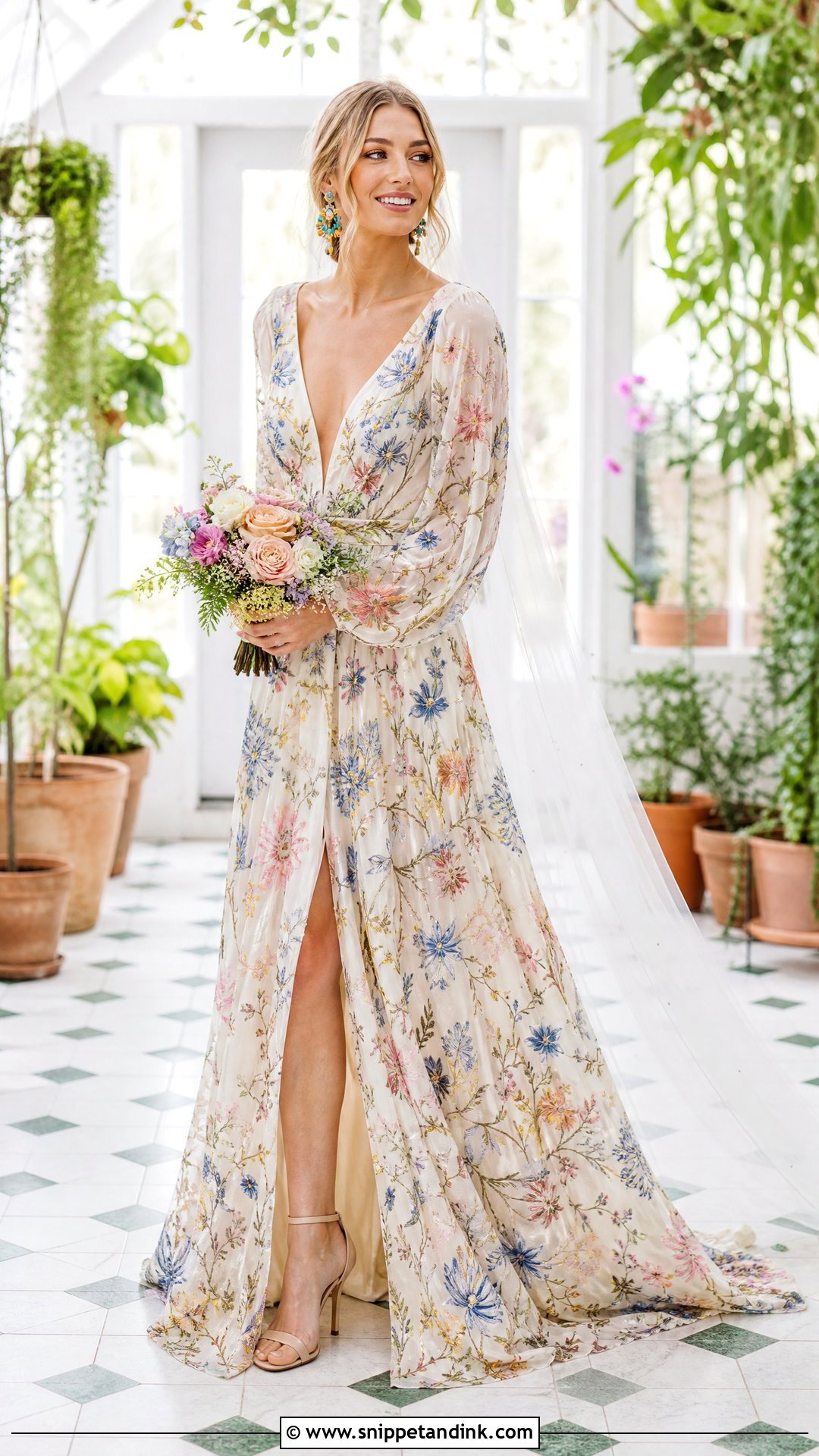 Rue De Seine Colorful Floral Wedding Dress - Snippet and Ink - 25 Rue De Seine Wedding Dress Ideas