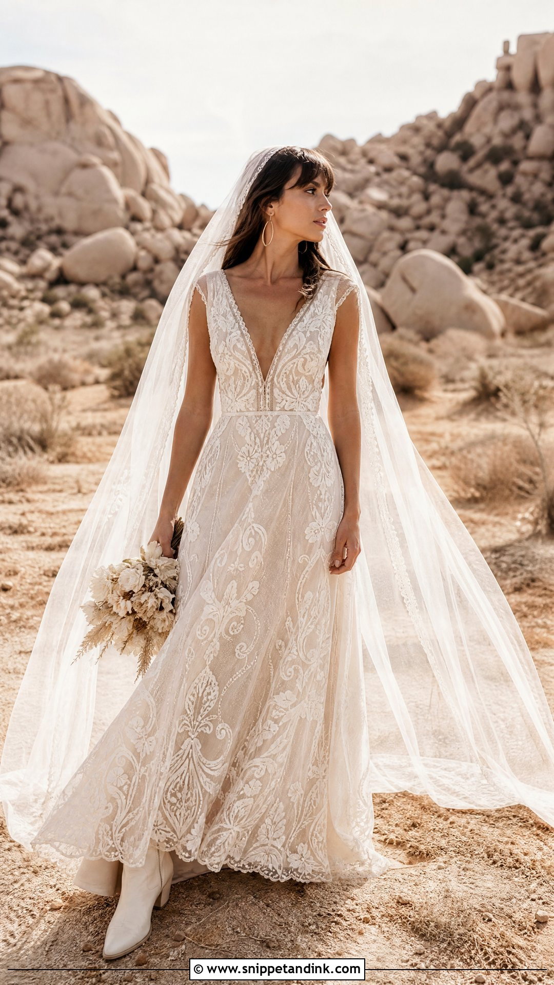 Rue De Seine Desert Elopement Wedding Dress - Snippet and Ink - 25 Rue De Seine Wedding Dress Ideas
