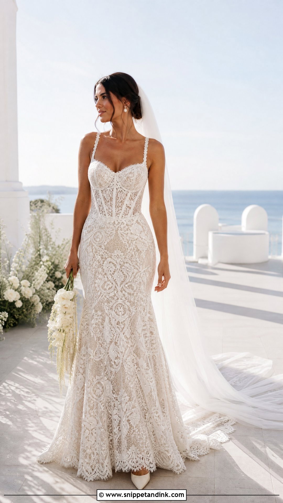 Rue De Seine Fitted Lace Wedding Dress - Snippet and Ink - 25 Rue De Seine Wedding Dress Ideas