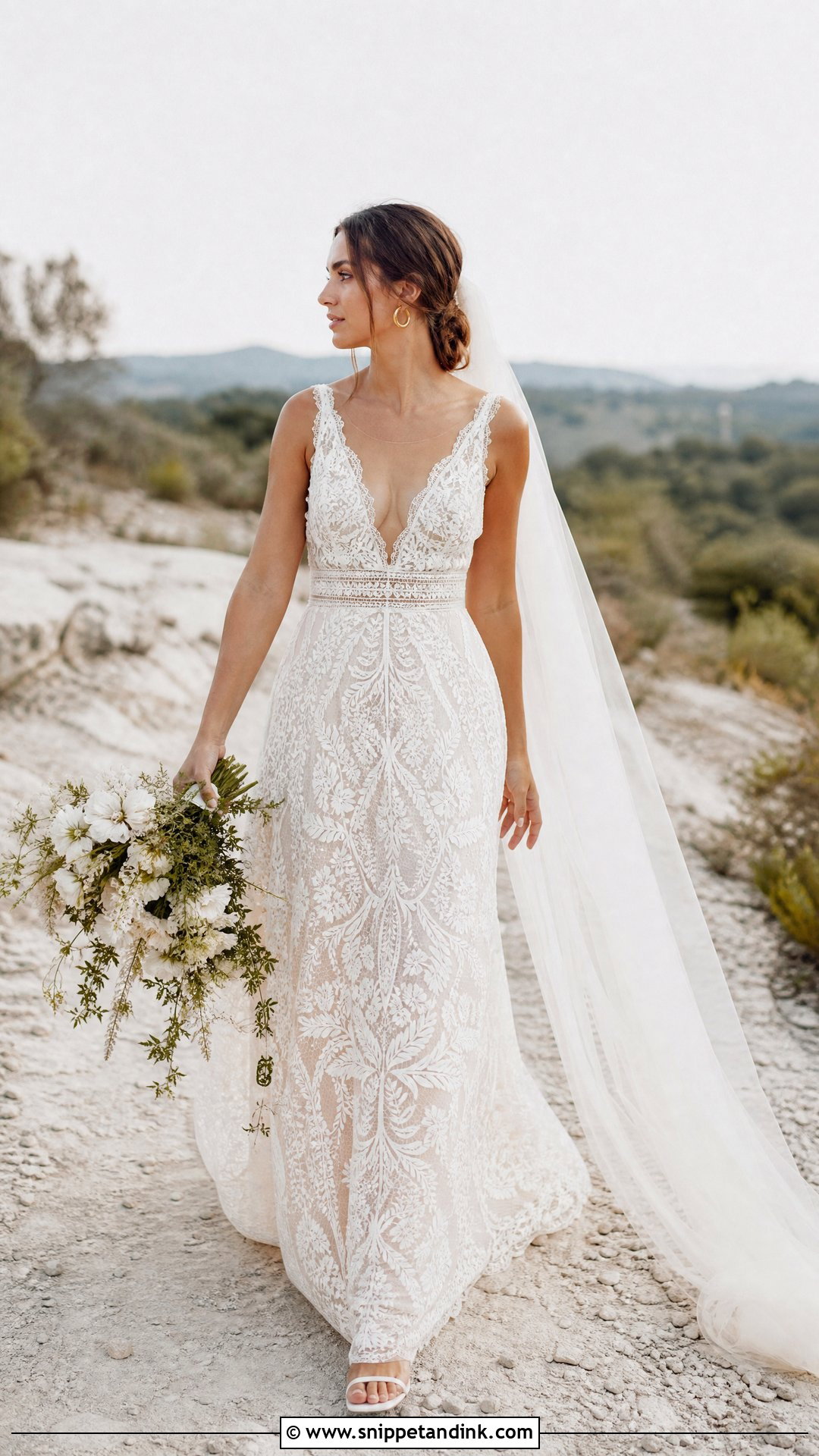 Rue De Seine Graphic Lace A Line Wedding Dress - Snippet and Ink - 25 Rue De Seine Wedding Dress Ideas