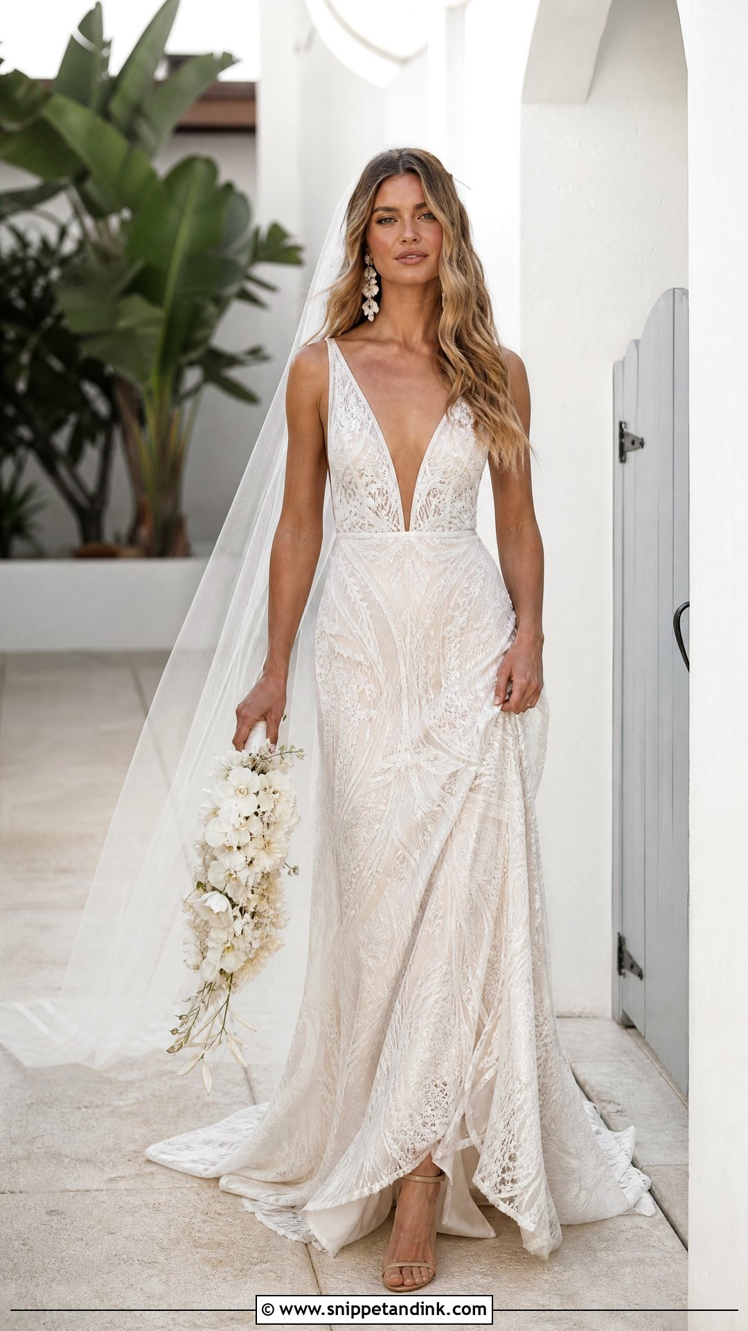 Rue De Seine Plunging V Neck Wedding Dress - Snippet and Ink - 25 Rue De Seine Wedding Dress Ideas
