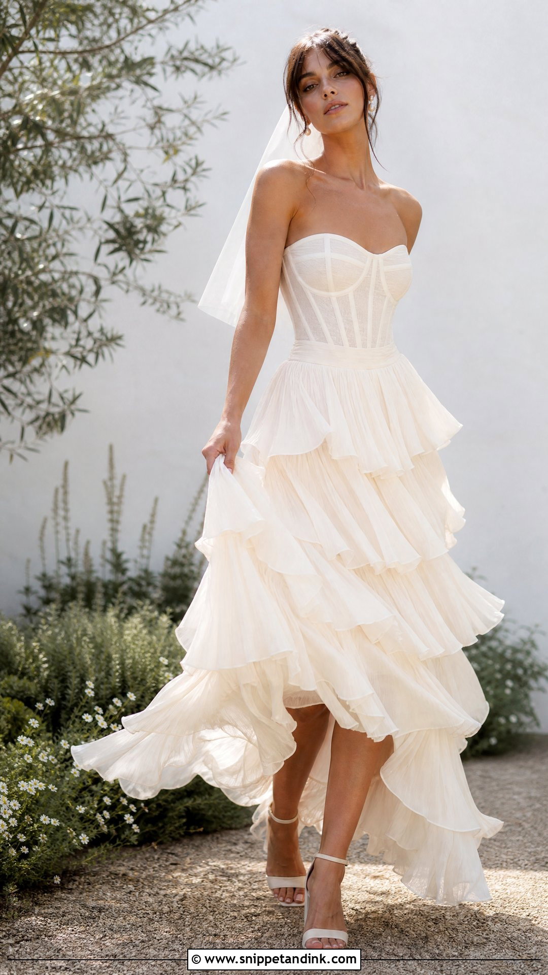 Rue De Seine Tiered Skirt Wedding Dress - Snippet and Ink - 25 Rue De Seine Wedding Dress Ideas