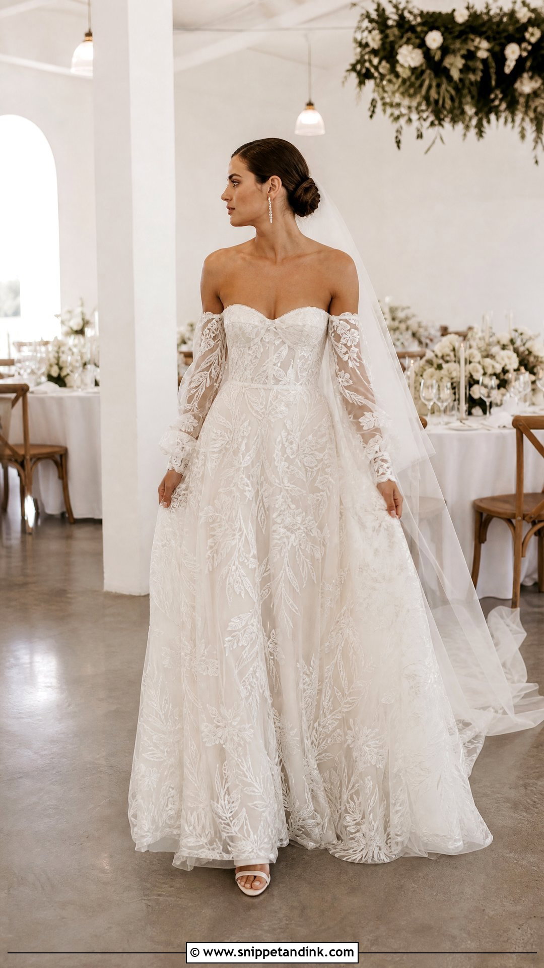 Rue De Seine Wedding Dress With Detachable Sleeves - Snippet and Ink - 25 Rue De Seine Wedding Dress Ideas
