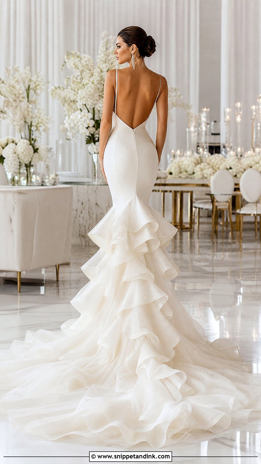 Ruffle Back Mermaid Wedding Dress - Snippet and Ink - 20 Wedding Dresses Back Detail