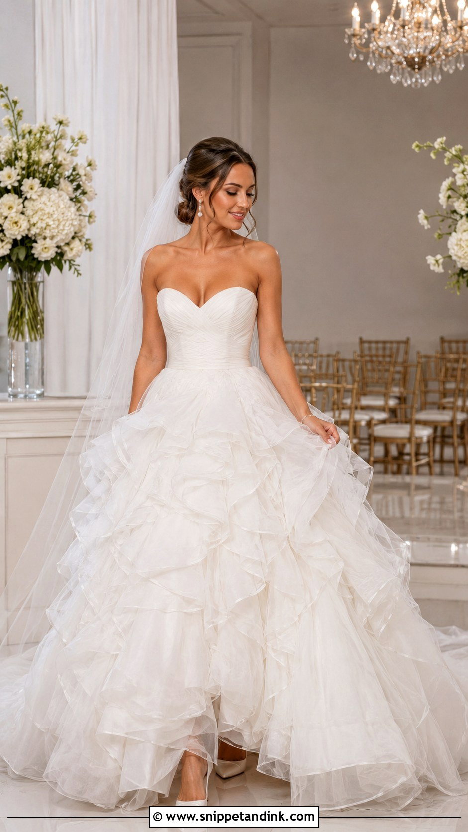 Ruffle Ball Gown Wedding Dress - Snippet and Ink - 25 Ruffle Wedding Dress Ideas