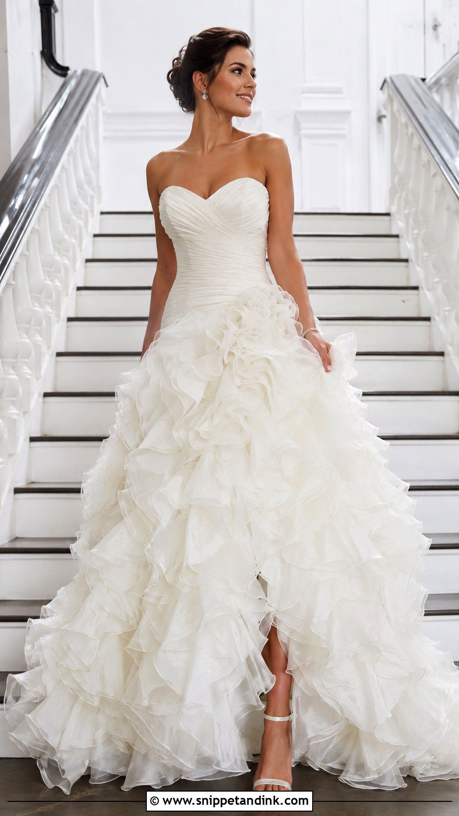 Ruffle Ball Gown Wedding Dress - Snippet and Ink - 30 Wedding Ball Gown Ideas
