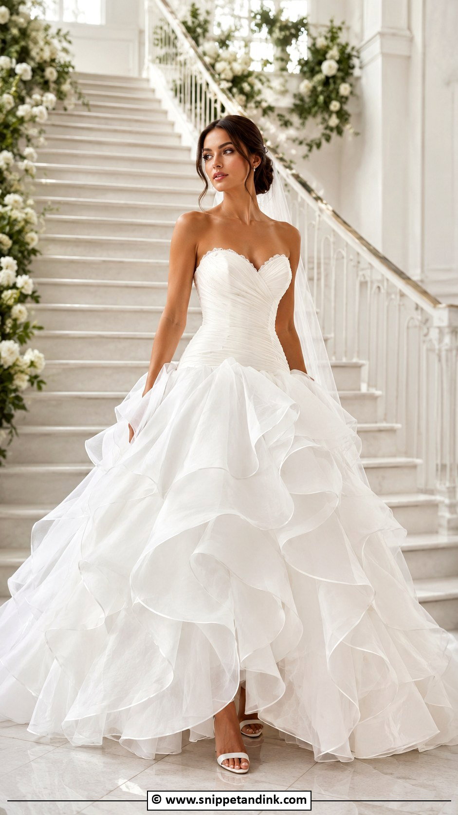 Ruffle Ball Gown Wedding Dress - Snippet and Ink - 30 Wedding Dresses Ball Gown