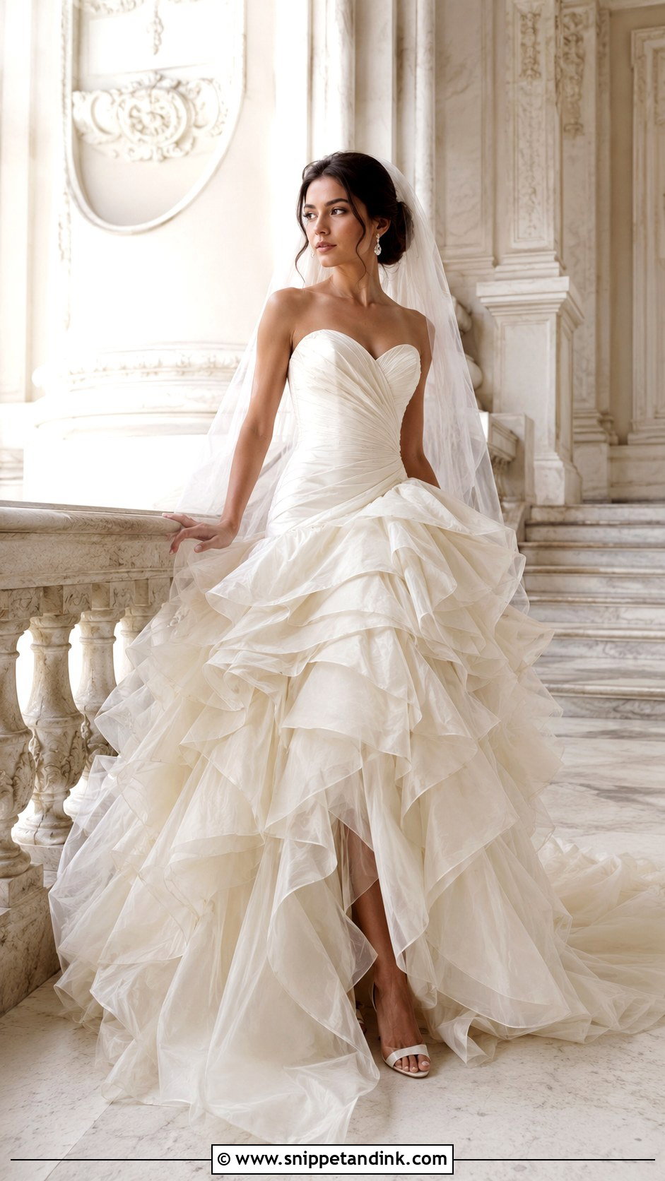 Ruffle Ballgown Wedding Dress - Snippet and Ink - 25 Ballgown Wedding Dresses