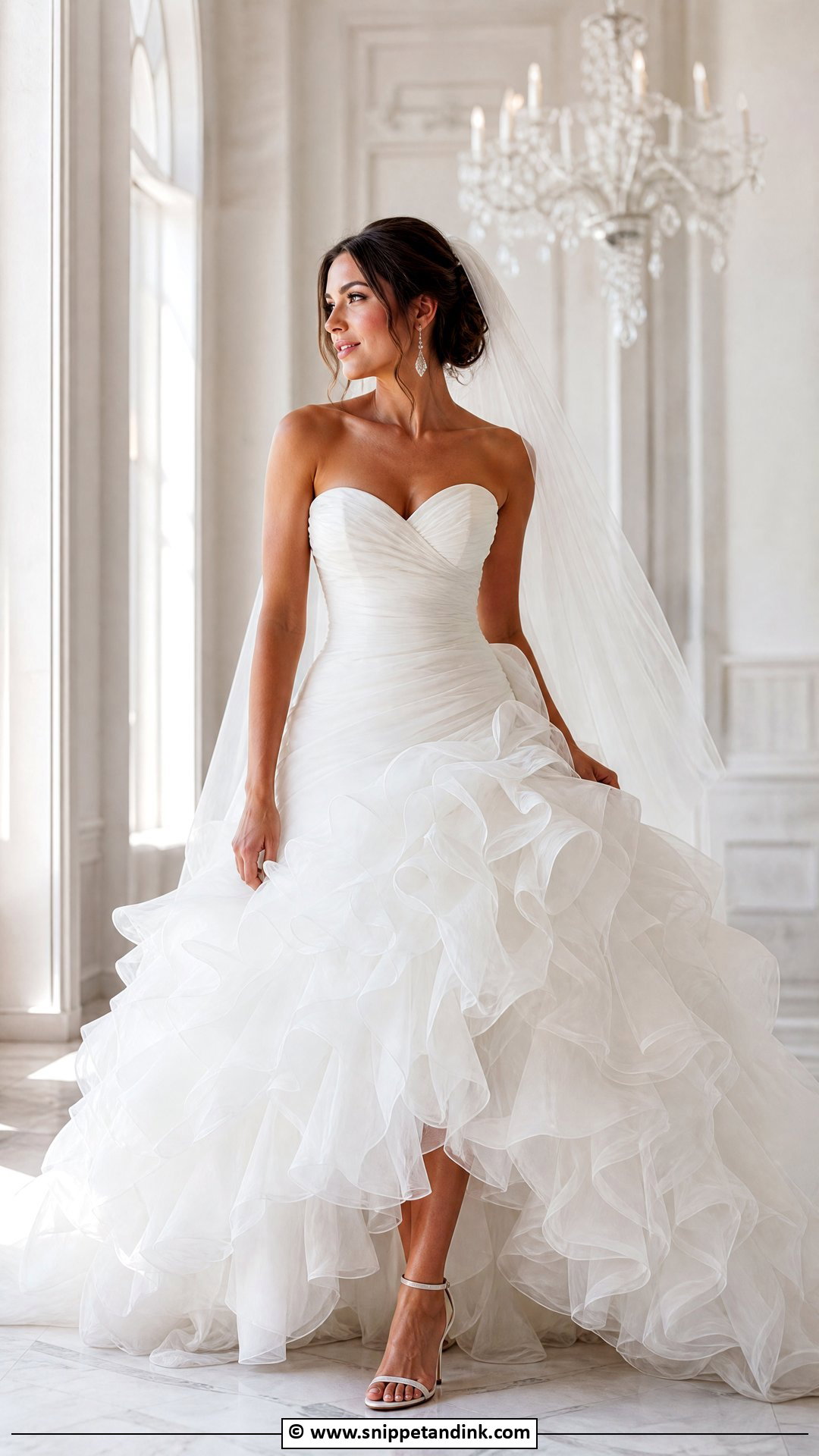 Ruffle Ballgown Wedding Dress - Snippet and Ink - 35 Ballgown Wedding Dress Ideas