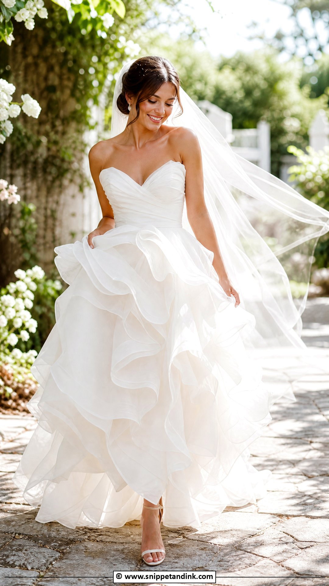 Ruffle Bridal Dress - Snippet and Ink - 35 Latest Bridal Dresses