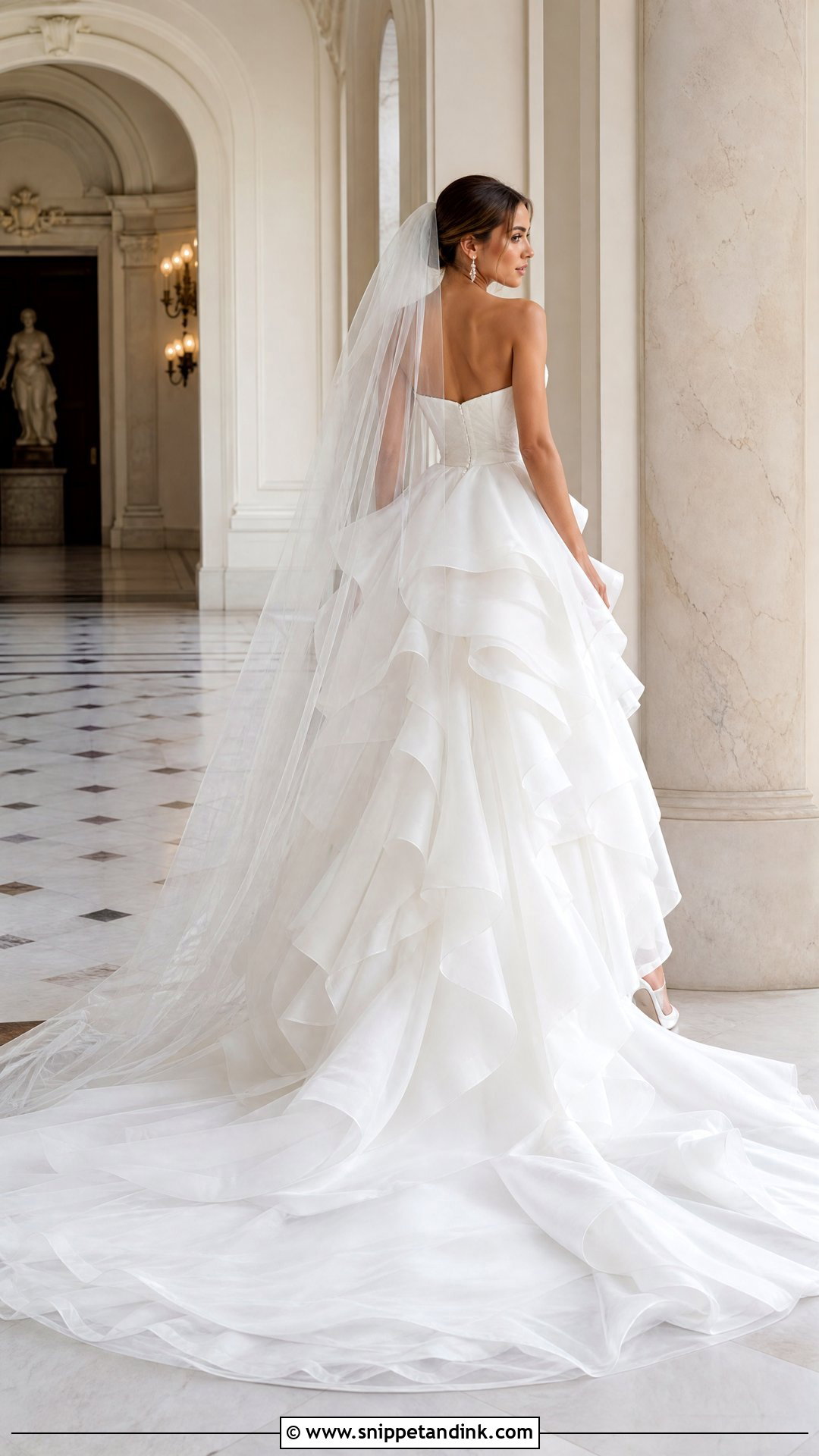 Ruffle Bridal Gown With Train - Snippet and Ink - 20 Ruffle Bridal Gown Ideas