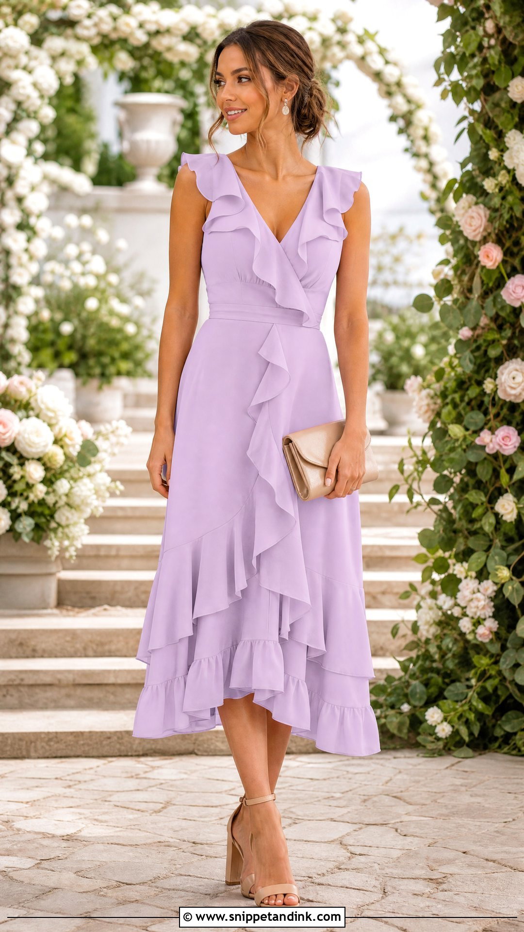 Ruffle Dress Garden Party Wedding Outfit - Snippet and Ink - 25 Garden Party Wedding Attire Ideas