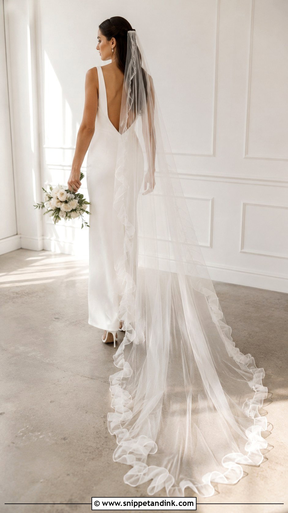 Ruffle Edge Custom Veil - Snippet and Ink - 25 Custom Veil Ideas