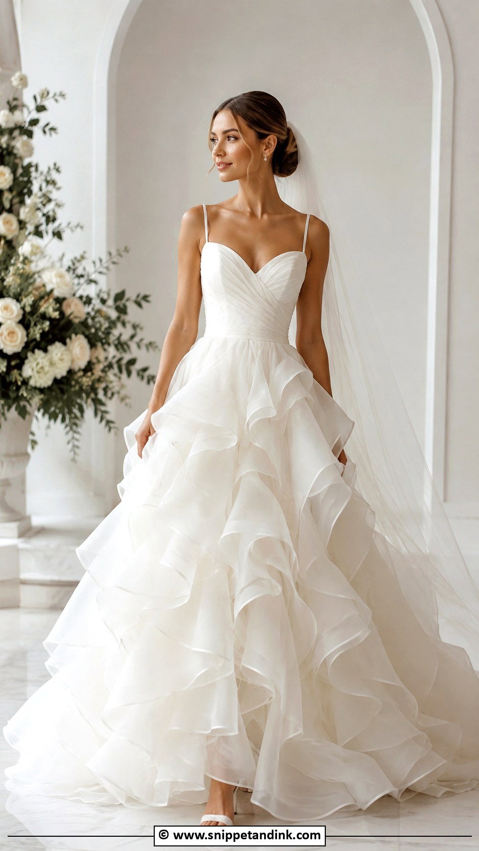 Ruffle Fairytale Wedding Dress - Snippet and Ink - 30 Fairytale Wedding Dress Ideas