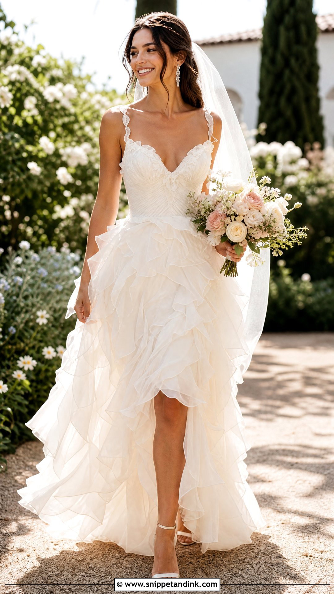 Ruffle Garden Wedding Gown - Snippet and Ink - 25 Garden Wedding Gown Ideas