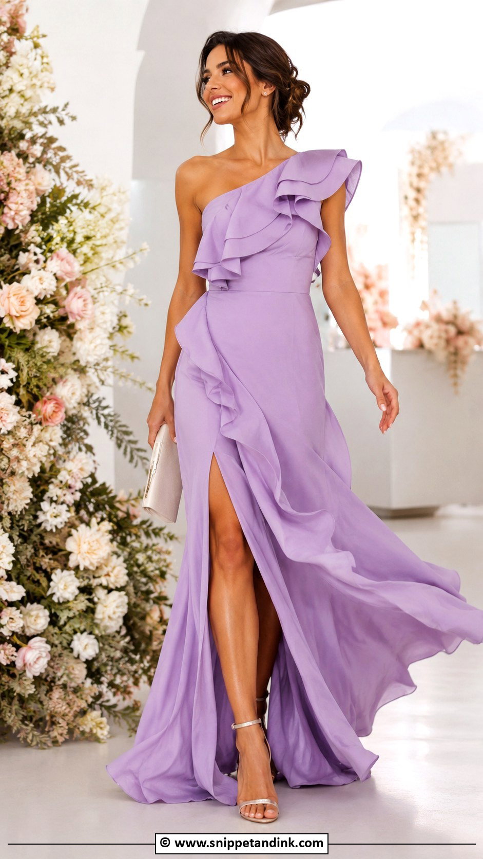 Ruffle Gown Design - Snippet and Ink - 35 Trending Gown Designs