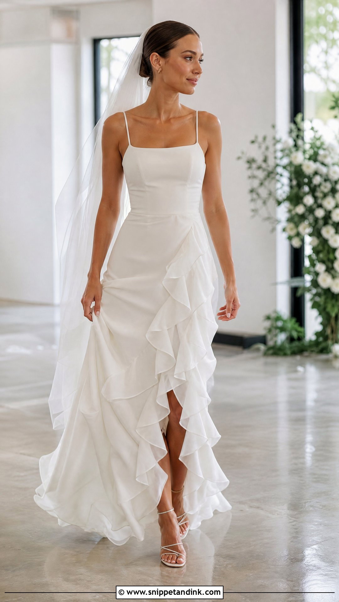 Ruffle Homemade Wedding Dress - Snippet and Ink - 20 Homemade Wedding Dress Ideas