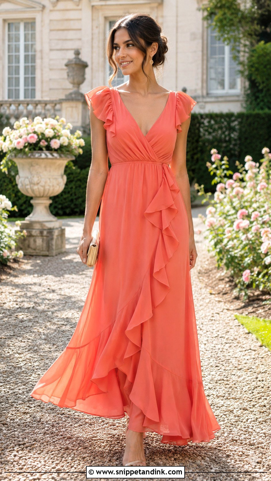 Ruffle Maxi Dress For An August Wedding - Snippet and Ink - 20 August Wedding Dress Ideas