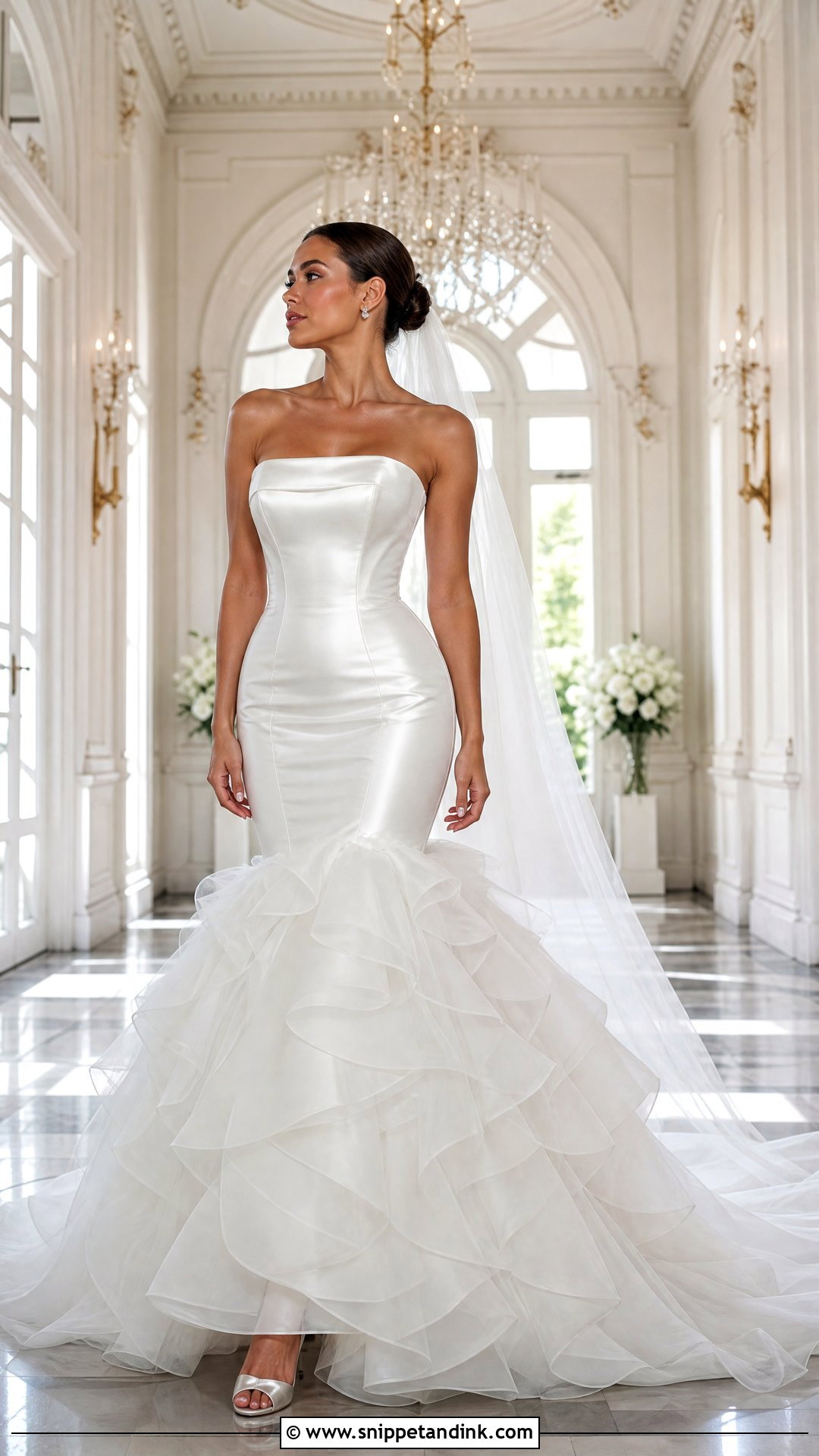 Ruffle Mermaid Tail Wedding Dress - Snippet and Ink - 20 Mermaid Tail Wedding Dress Ideas