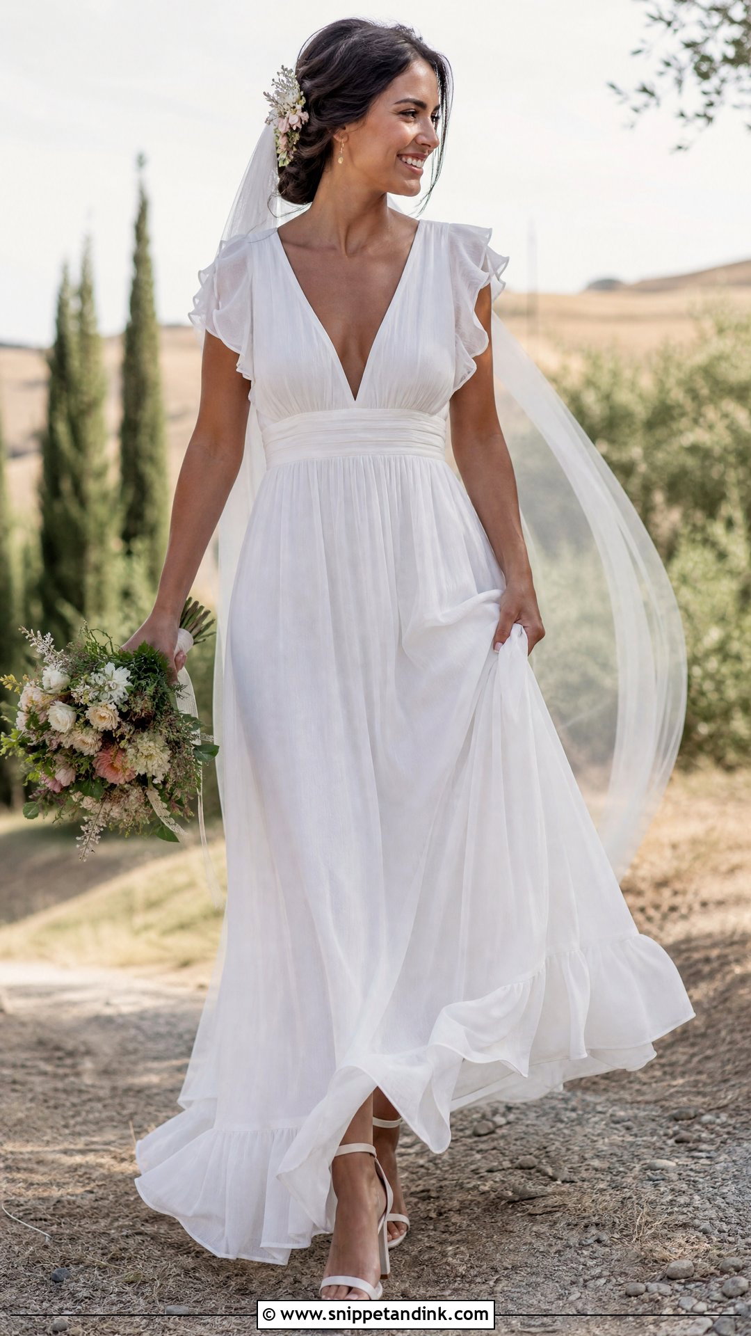 Ruffle Muslin Wedding Dress - Snippet and Ink - 20 Muslin Wedding Dress Ideas