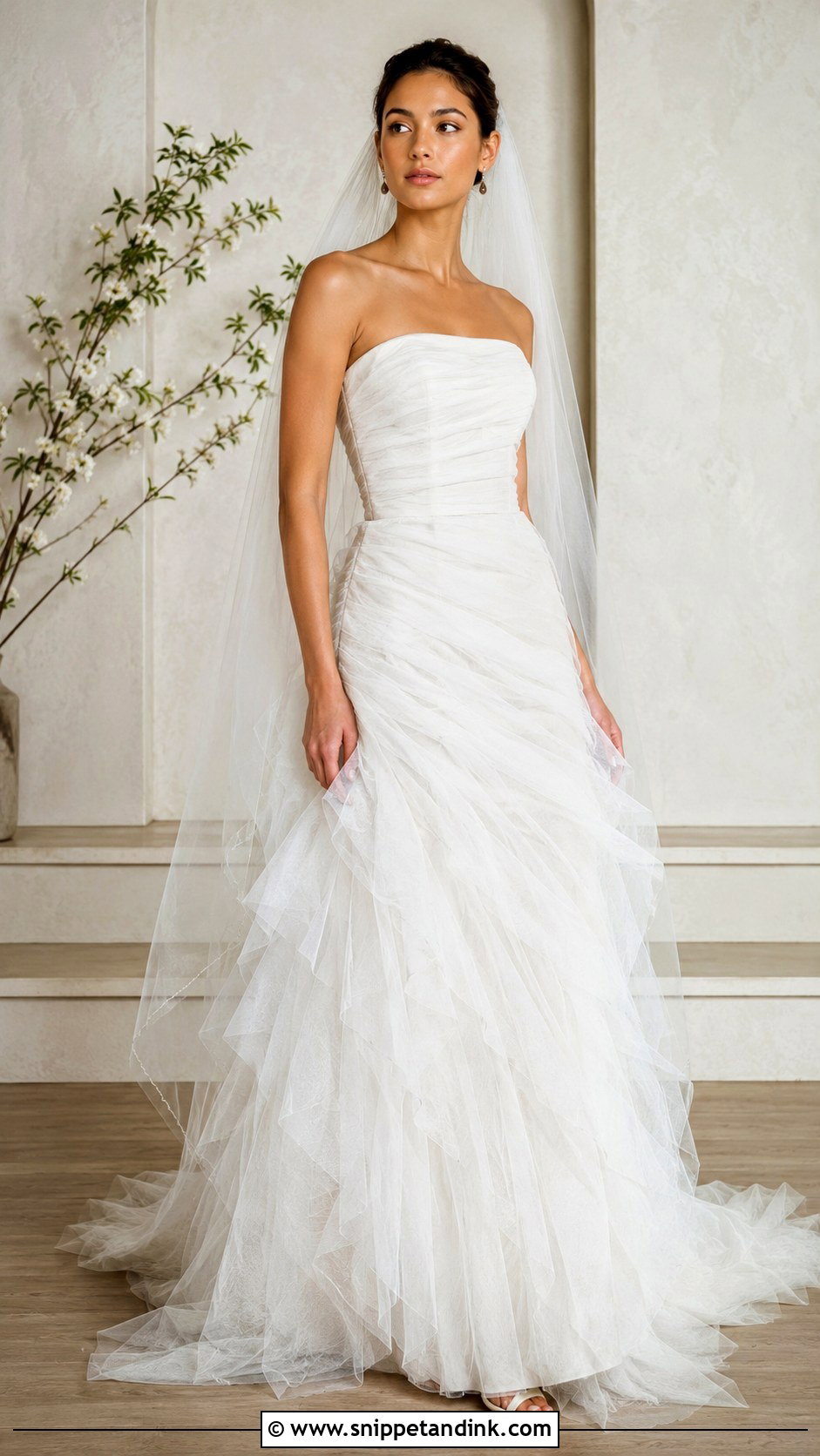Ruffle Net Wedding Dress - Snippet and Ink - 20 Net Wedding Dress Ideas