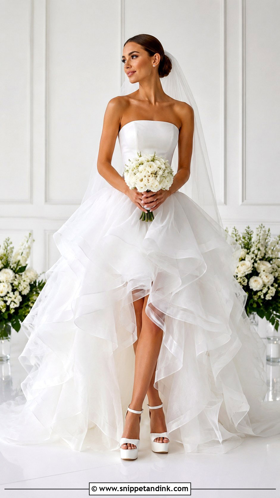 Ruffle Organza Ball Gown Wedding Dress - Snippet and Ink - 20 Big Poofy Wedding Dresses
