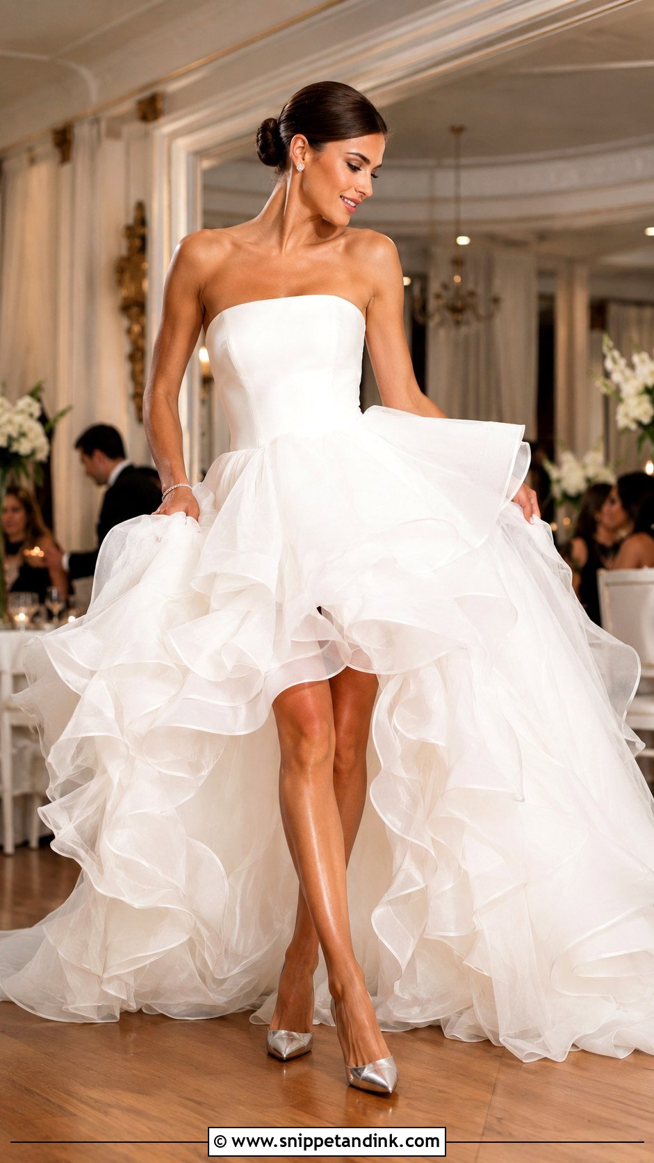 Ruffle Organza Hi Lo Wedding Dress - Snippet and Ink - 20 Hi Lo Wedding Dress Ideas
