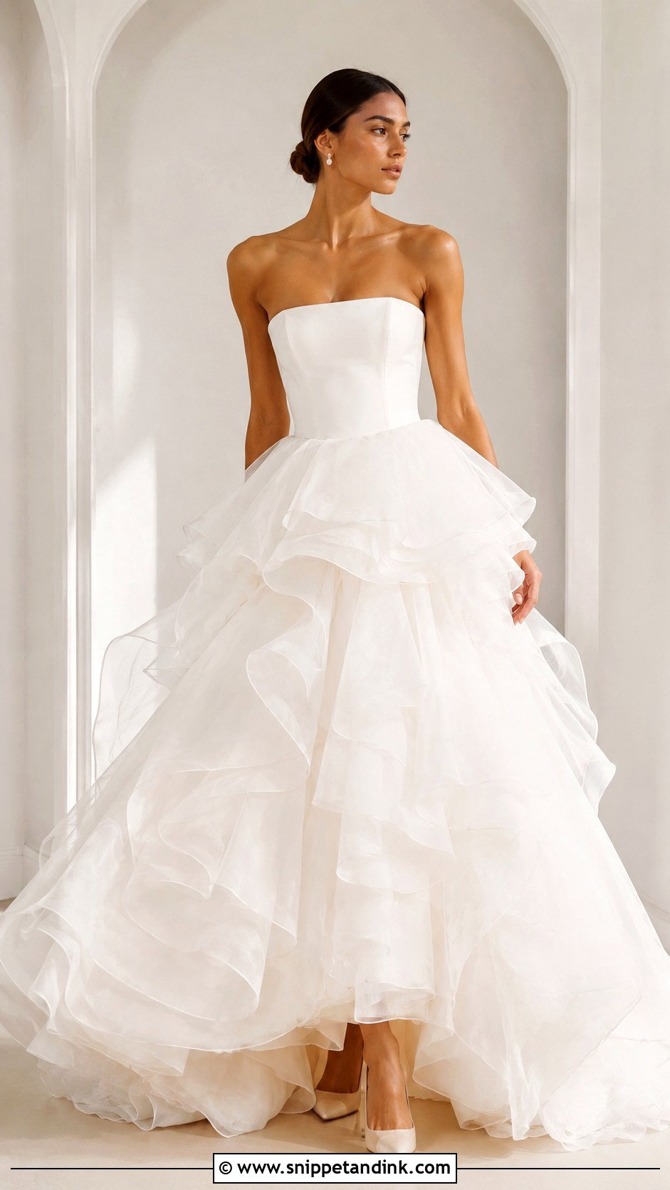 Ruffle Princess Ballgown Wedding Dress - Snippet and Ink - 25 Princess Ballgown Wedding Dresses