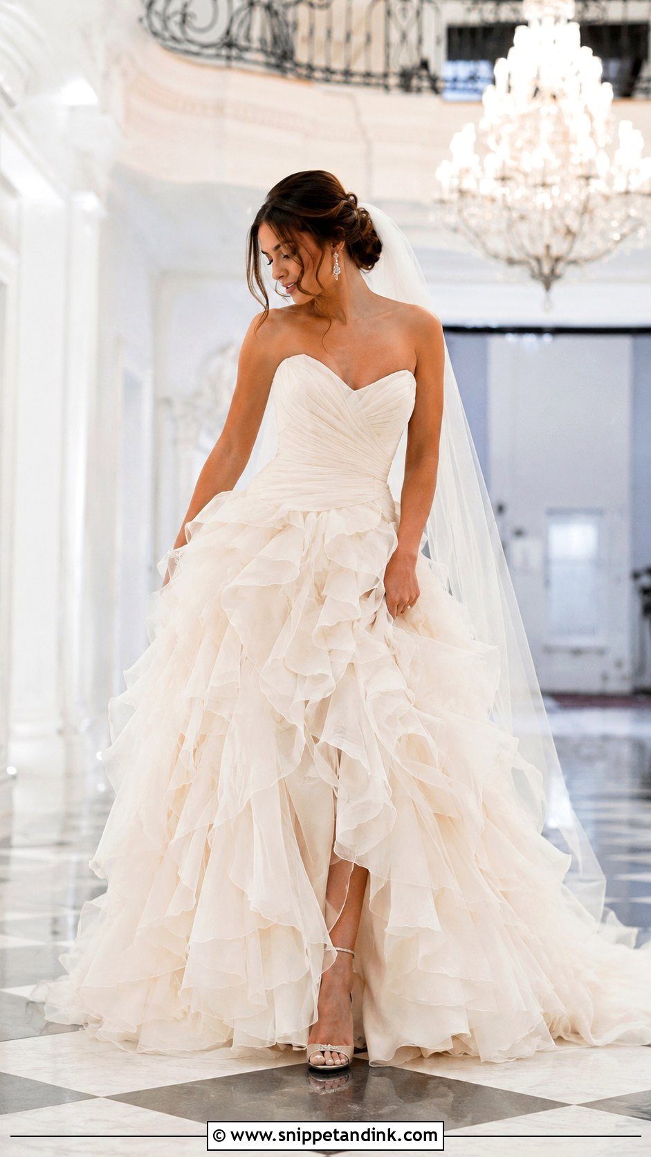 Ruffle Princess Wedding Dress - Snippet and Ink - 25 Dream Princesses Wedding Dresses