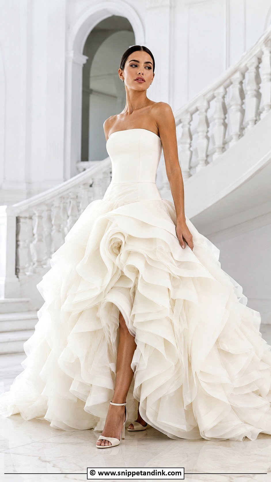 Ruffle Princess Wedding Dress - Snippet and Ink - 35 Princess Wedding Dresses