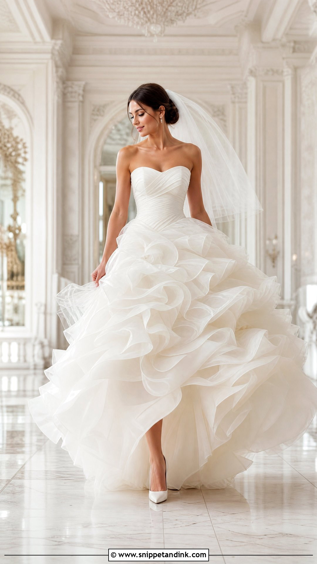 Ruffle Princess Wedding Gown - Snippet and Ink - 25 Dream Princesses Wedding Gown Ideas