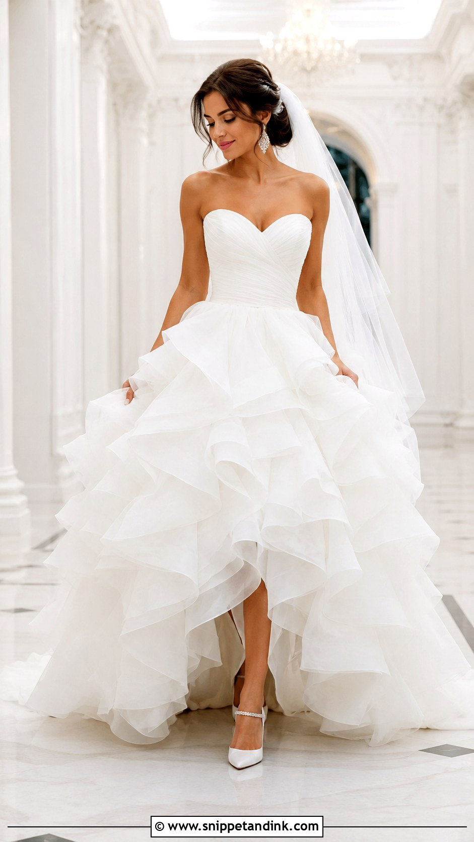 Ruffle Puffy Wedding Dress - Snippet and Ink - 25 Puffy Wedding Dress Ideas