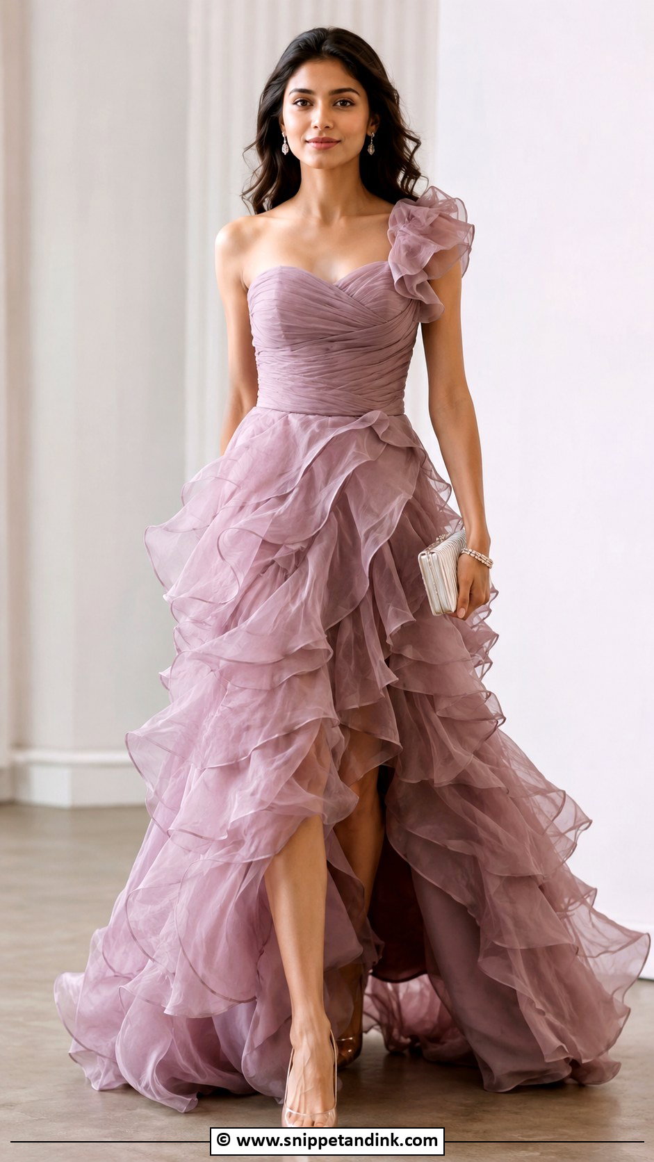 Ruffle Reception Gown - Snippet and Ink - 25 Indian Receptions Bridal Gowns