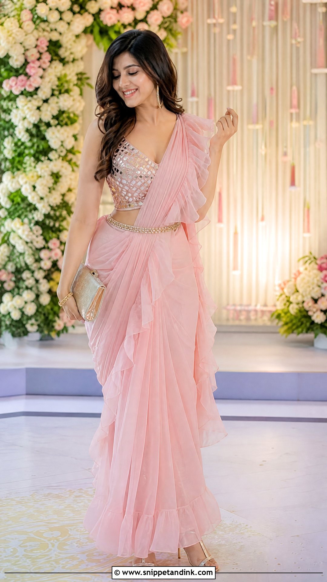Ruffle Saree Outfit - Snippet and Ink - 25 Trending Indian Wedding Outfits