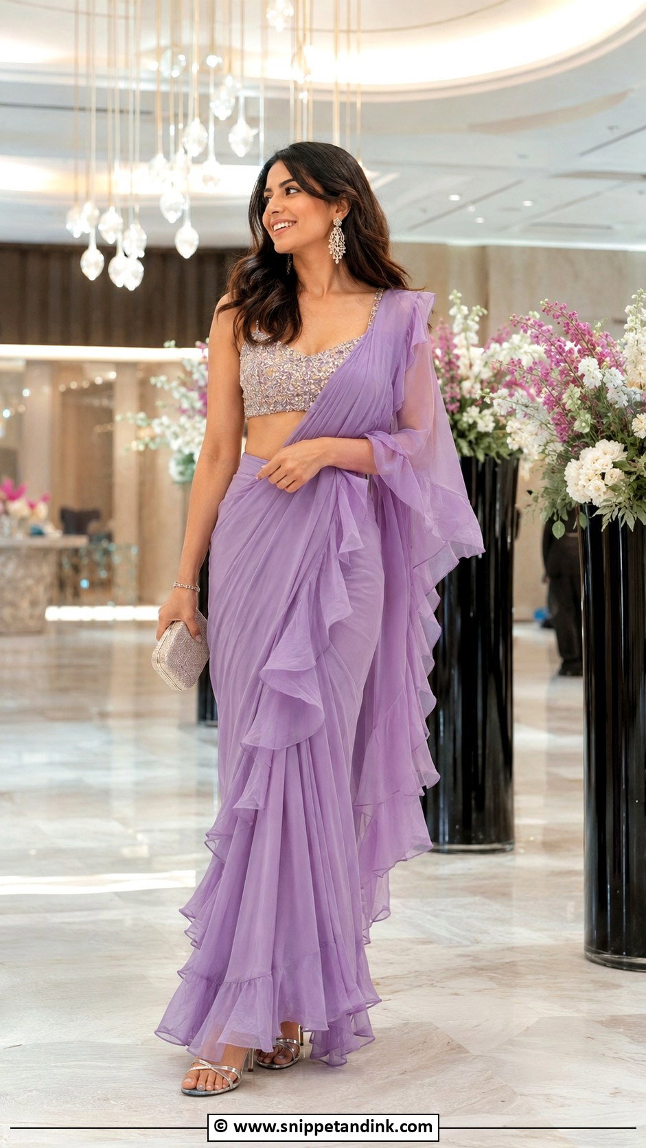 Ruffle Saree Shaadi Outfit - Snippet and Ink - 30 Shaadi Outfits