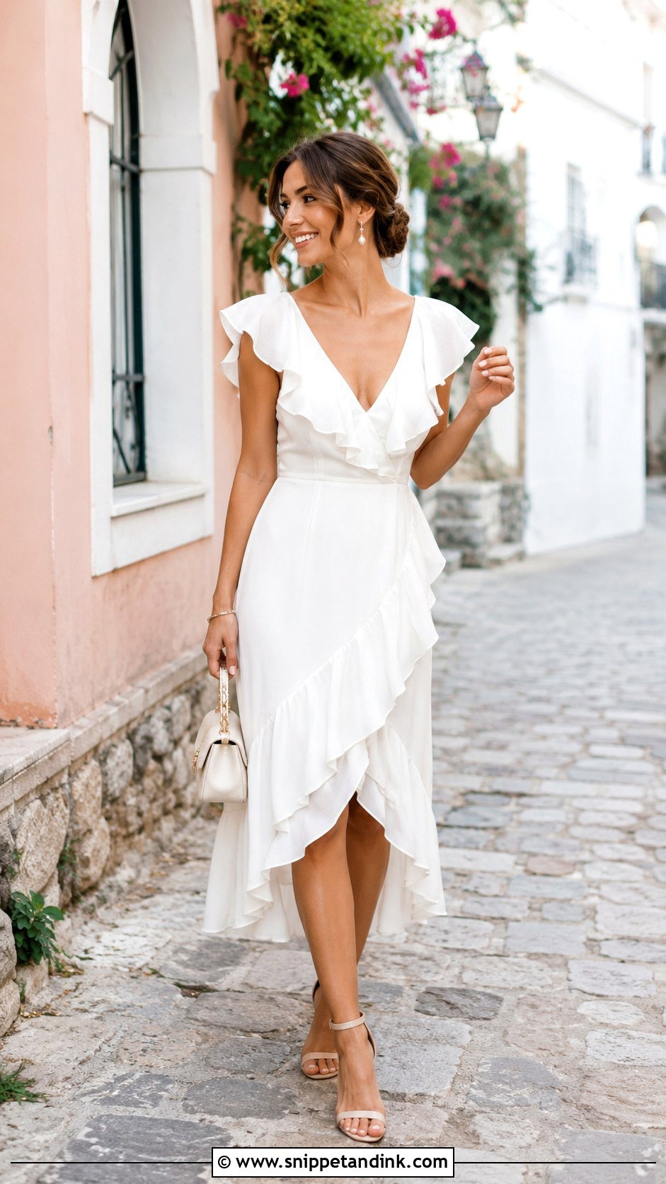 Ruffle Save The Date Dress - Snippet and Ink - 30 Save the Date Dress Ideas