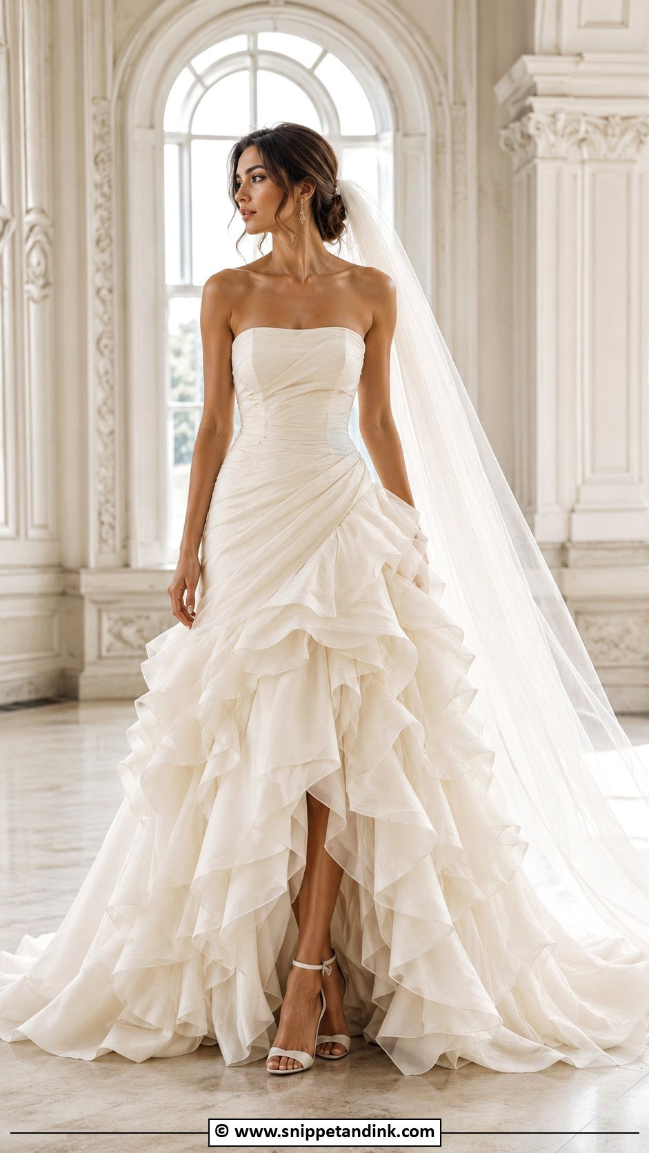 Ruffle Skirt Bride Gown - Snippet and Ink - 30 Bride Gown Ideas