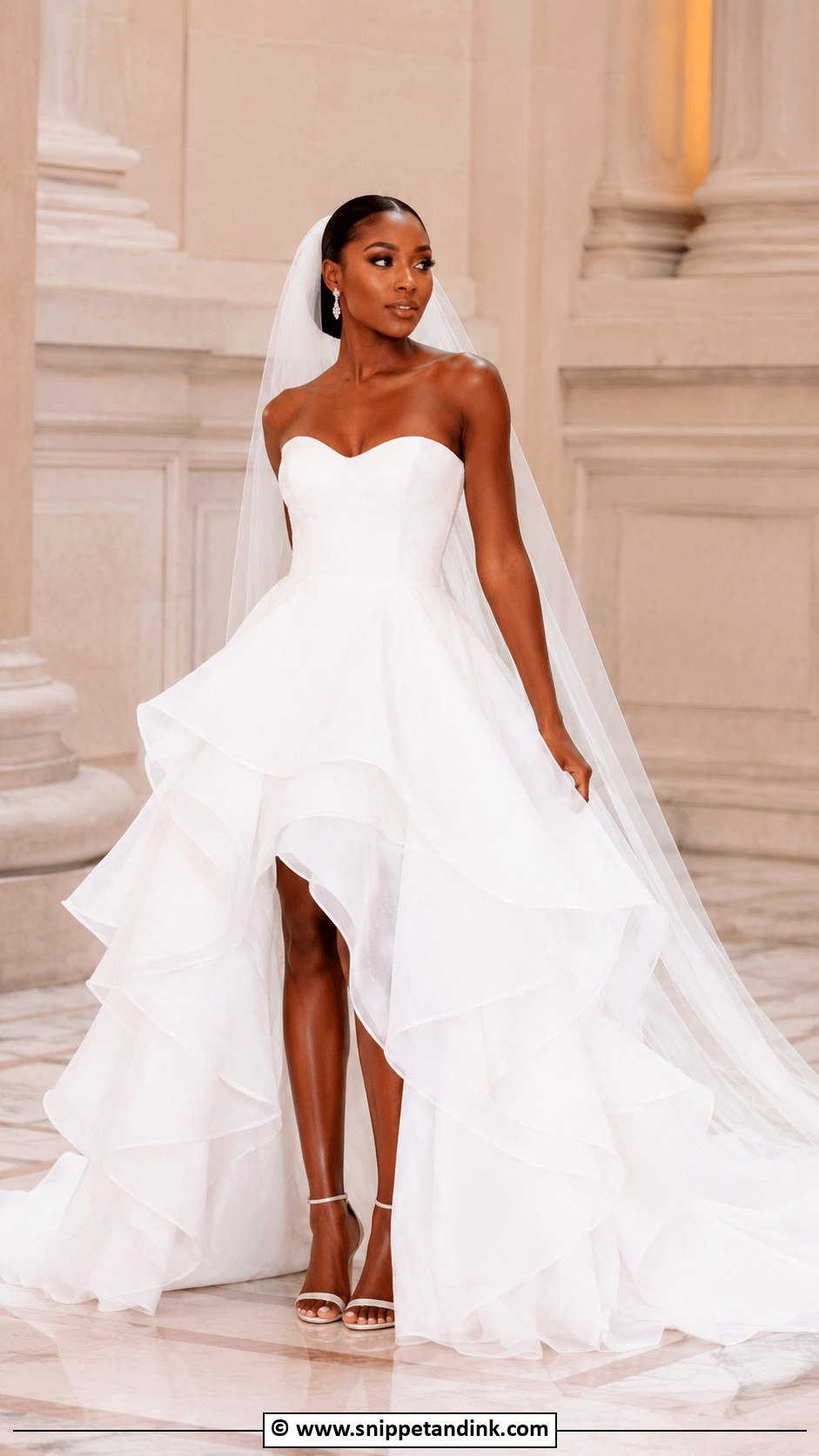 Ruffle Skirt Wedding Dress - Snippet and Ink - 30 Wedding Dresses Black Women