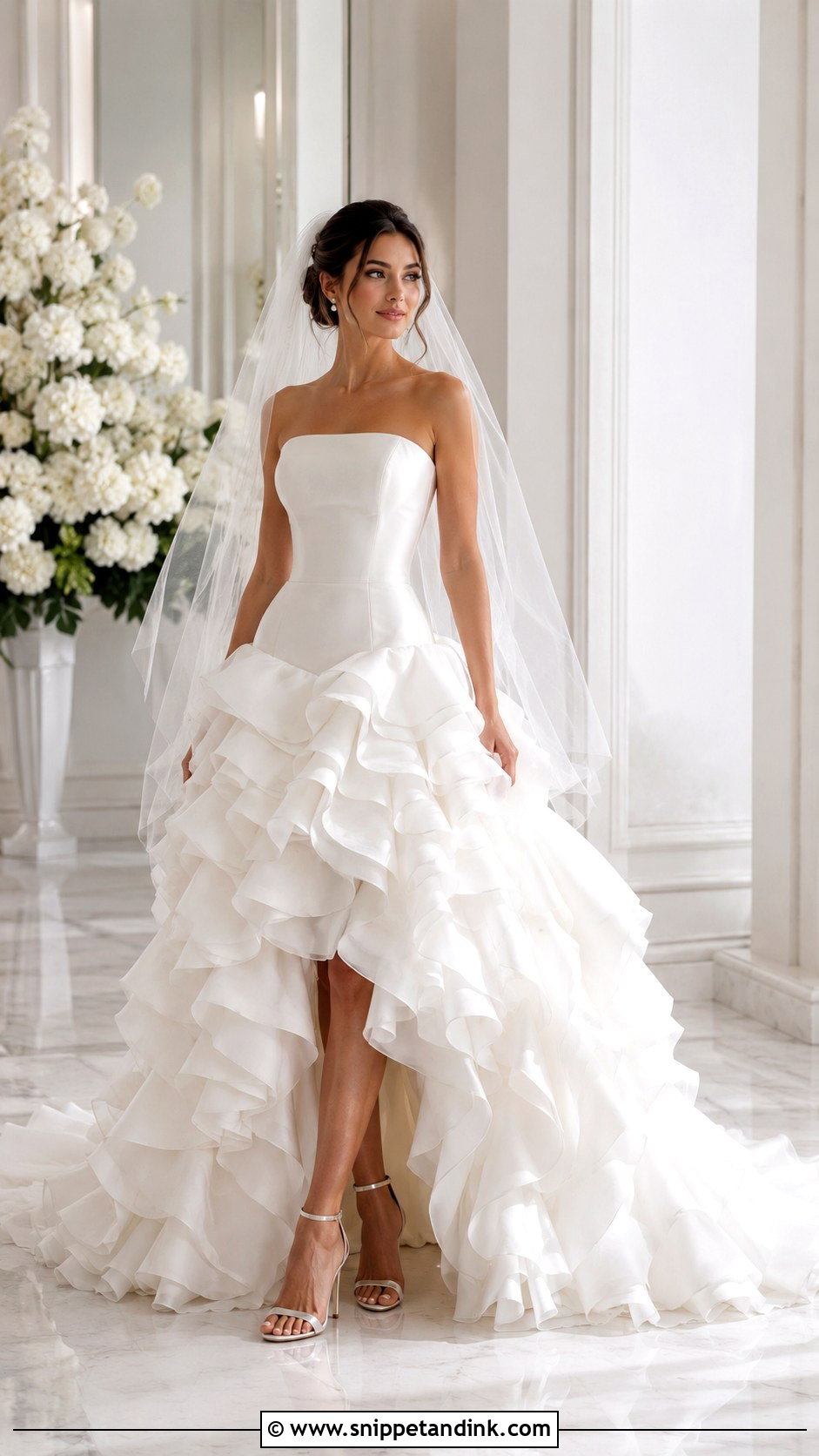 Ruffle Skirt Wedding Dress - Snippet and Ink - 25 Ruffle Wedding Dress Ideas