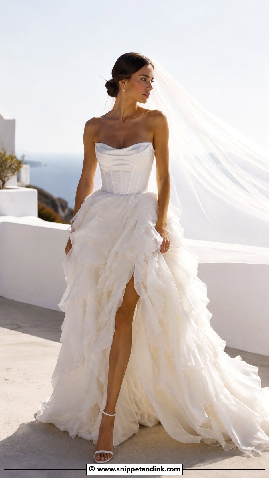 Ruffle Skirt Wedding Dress - Snippet and Ink - 30 2 Piece Wedding Dress Ideas
