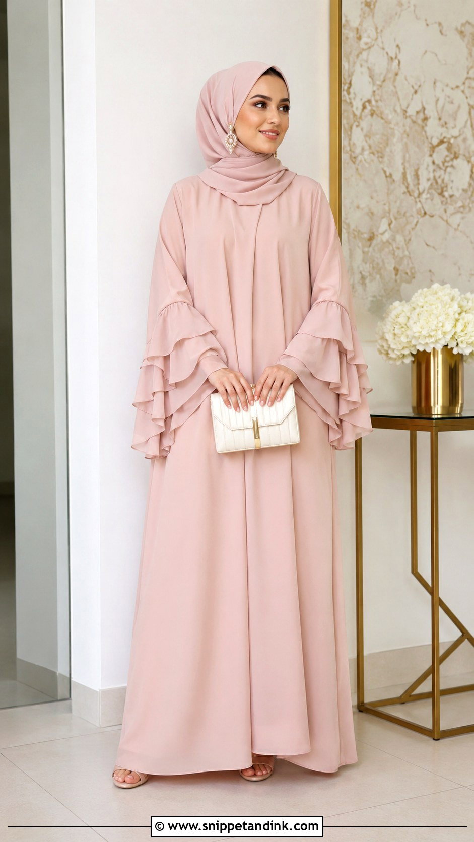 Ruffle Sleeve Abaya - Snippet and Ink - 30 Wedding Abaya Ideas