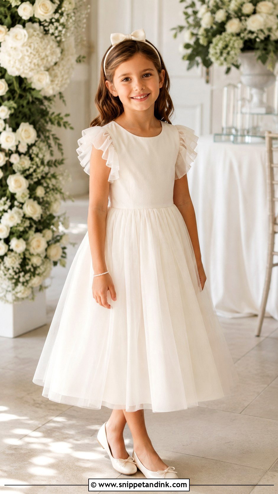 Ruffle Sleeve Wedding Dress - Snippet and Ink - 25 Wedding Dresses for Girls
