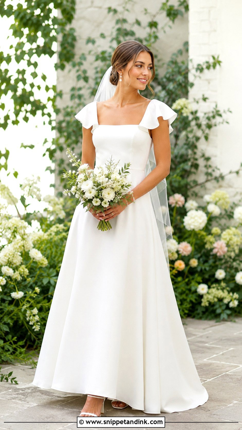 Ruffle Sleeve Wedding Dress - Snippet and Ink - 25 Ruffle Wedding Dress Ideas