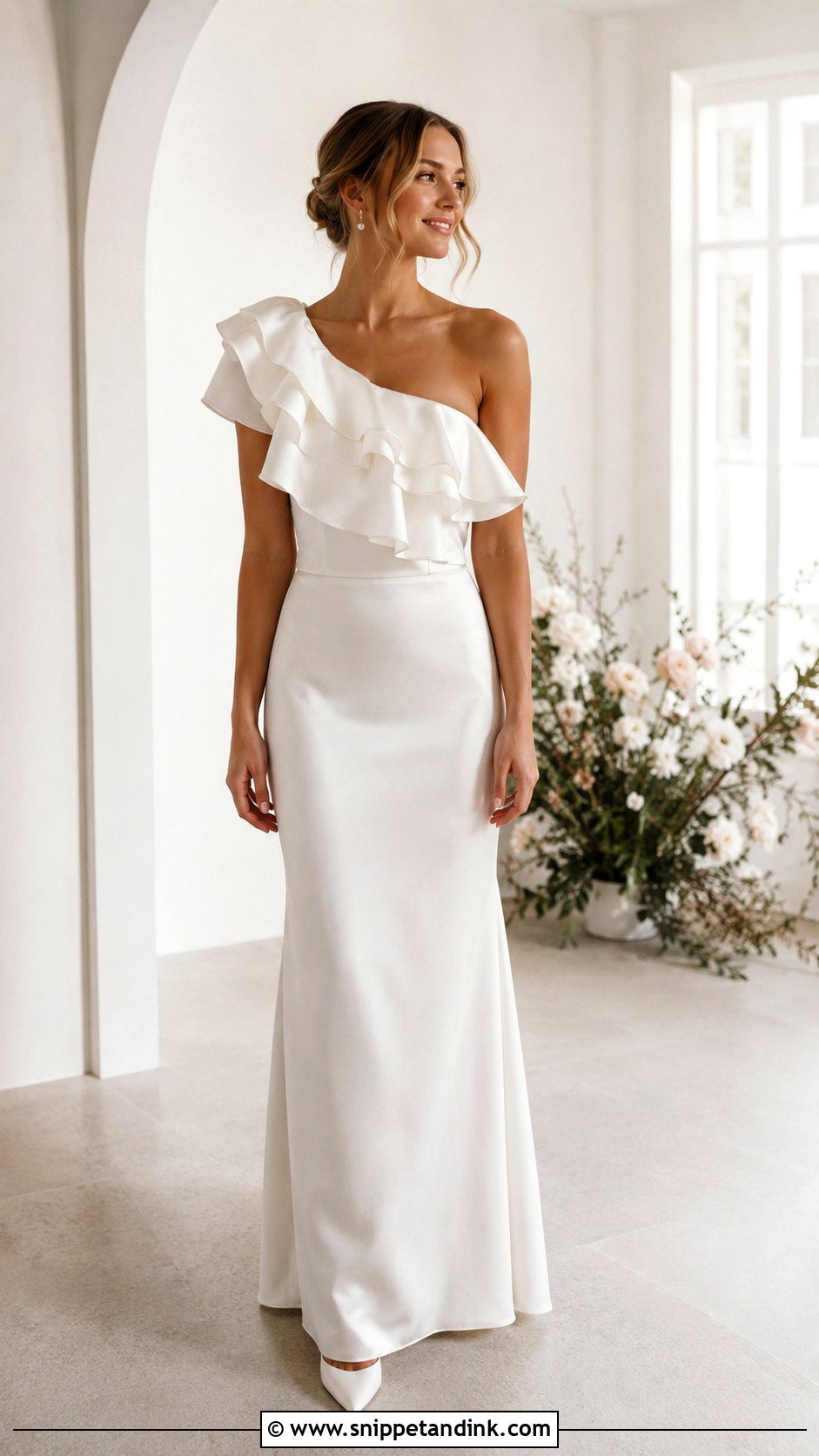 Ruffle Top And Simple Skirt Wedding Dress - Snippet and Ink - 25 Top and Skirt Wedding Dress Ideas