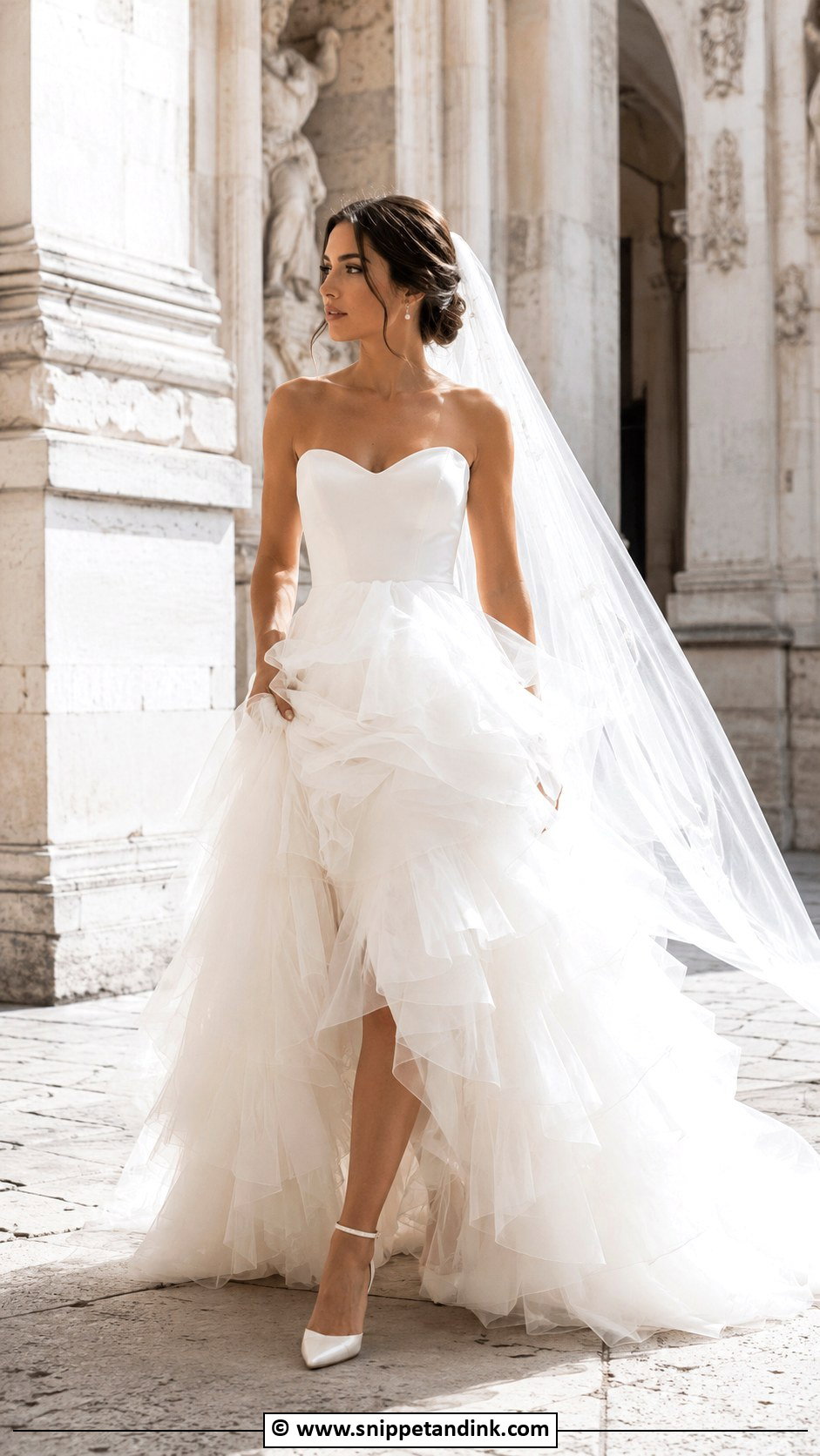 Ruffle Tulle Wedding Dress - Snippet and Ink - 30 Tulle Wedding Dress Ideas