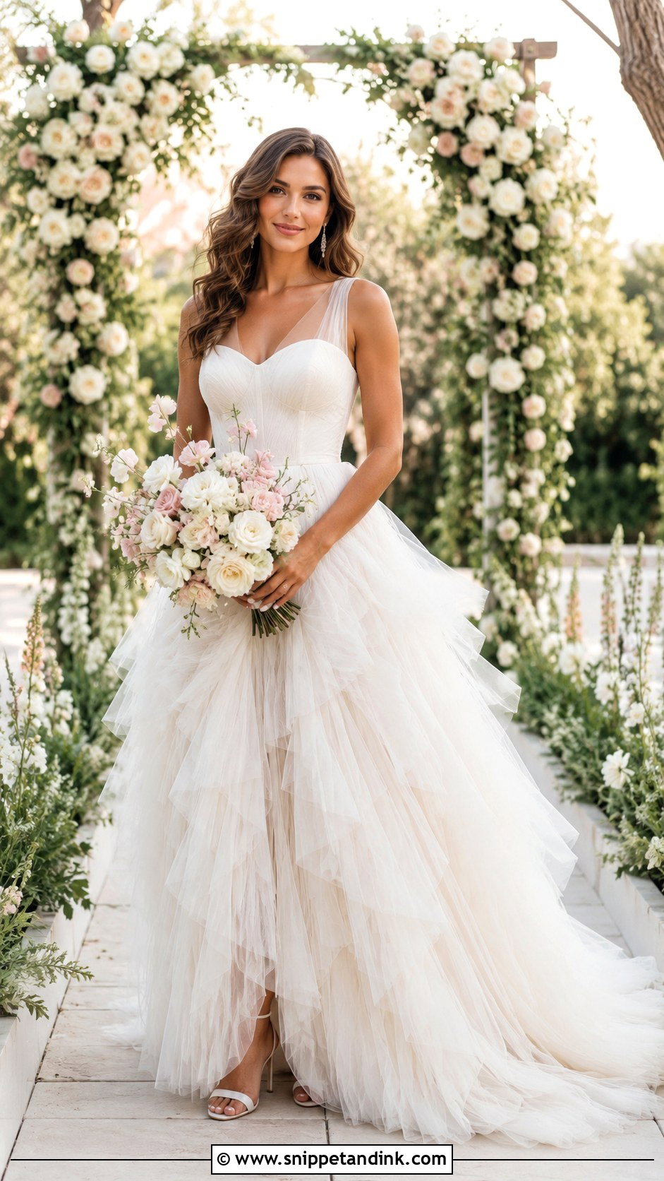 Ruffle Tulle Wedding Dress - Snippet and Ink - 25 Ethereal Wedding Dress Goddesses Ideas